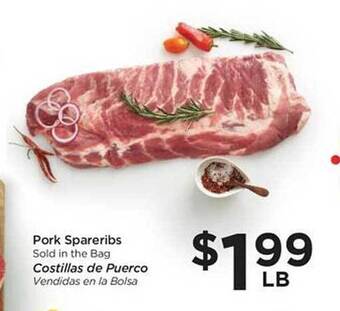 Food 4 Less Pork spareribs offer