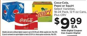 Food 4 Less Coca-cola, pepsi or squirt offer