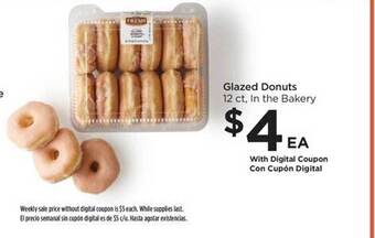 Food 4 Less Glazed donuts offer