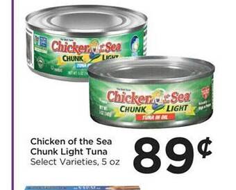 Food 4 Less Chicken of the sea chunk light tuna offer