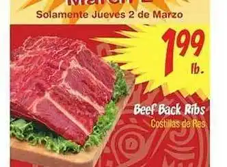 Food City Beef back ribs offer