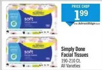 Simply done facial tissues