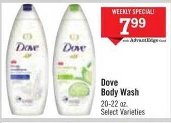 Price Chopper Dove body wash offer