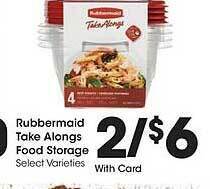Ralphs Rubbermaid take alongs food storage offer