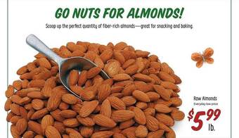 Sprouts Farmers Market Raw almonds offer