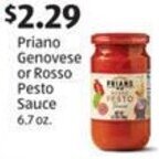 Aldi Priano Genovese or Rosso Pesto Sauce 6.7 oz offer