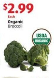 Aldi Organic Broccoli offer