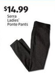Aldi Serra Ladies Ponte Pants offer