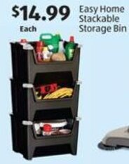 Aldi Easy Home Stackable Storage Bin offer