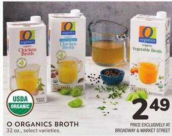 Albertsons O organics broth offer