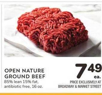 Albertsons Open nature ground beef offer