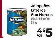 Jalapeños enteros san marcos