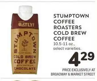 Albertsons Stumptown coffee roasters cold brew coffee offer