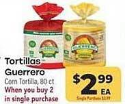 Cardenas Tortillas guerrero offer