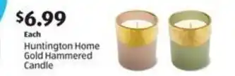Aldi Huntington Home Gold Hammered Candle offer