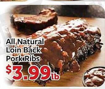 Fareway All natural loin back pork ribs offer