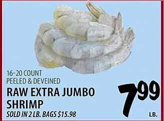 Karns Raw extra jumbo shrimp offer