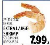 Karns Extra large shrimp offer