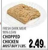 Chopped chicken