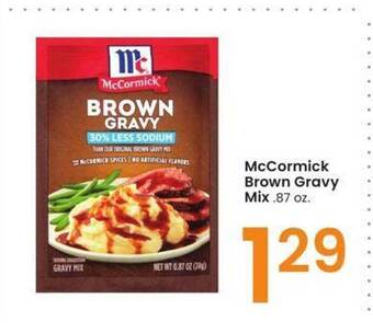 Albertsons Mccormick brown gravy mix offer