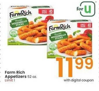 Albertsons Farm rich appetizers offer