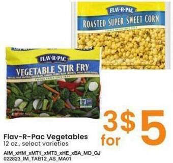 Albertsons Flav-r-pac vegetables offer