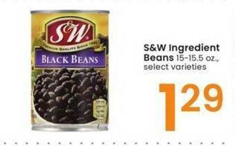 Albertsons S&w ingredient beans offer