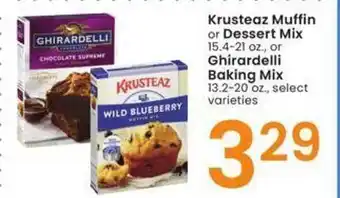 Albertsons Krusteaz muffin or dessert mix or ghirardelli baking mix offer