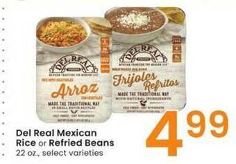 Albertsons Del real mexican rice or refried beans offer