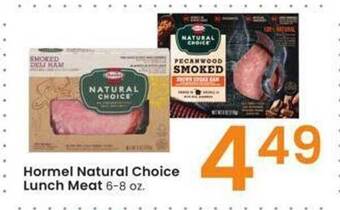 Albertsons Hormel natural choice lunch meat offer
