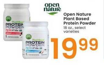 Albertsons Open nature plant based protein powder offer