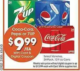 City Market Coca-cola, pepsi or 7 up offer
