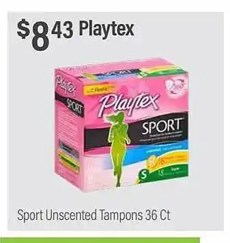 Commissary Playtex sport unscented tampons offer