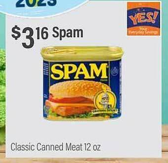 Commissary Spam classic canned meat offer