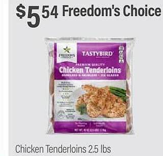 Commissary Freedom's choice chicken tenderloins offer