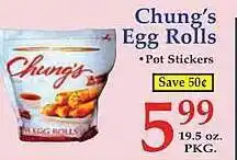 DeMoulas Market Basket Chung's egg rolls offer