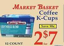 DeMoulas Market Basket Coffee k-cups offer
