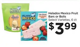 Food 4 Less Helados mexico fruit bars or bolis offer