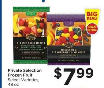 Food 4 Less Private selection frozen fruit offer