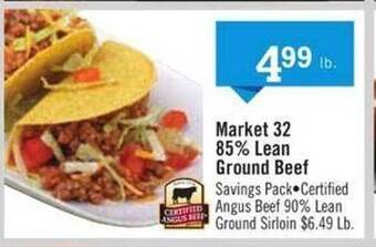 Price Chopper Market 32 85% lean ground beef offer