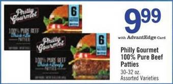 Price Chopper Philly gourmet 100% pure beef patties offer