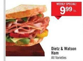 Price Chopper Dietz & watson ham offer