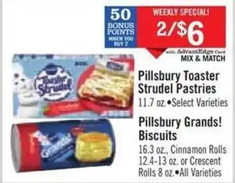 Price Chopper Pillsbury toaster strudel pastries or grands! biscuits offer