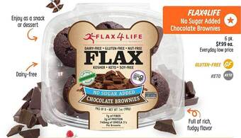 Sprouts Farmers Market Flax4life no sugar added chocolate brownies offer