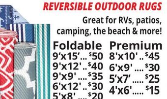 Ocean State Job Lot Reversible outdoor rugs offer