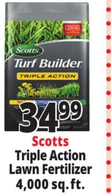 Ocean State Job Lot Scotts triple action lawn fertilizer offer