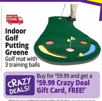 Ocean State Job Lot Indoor golf putting greene offer