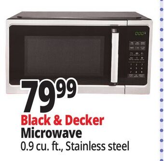 Ocean State Job Lot Black & decker 900w stainless steel microwave oven offer