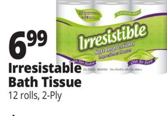Ocean State Job Lot Irresistible soft impressions bath tissue, 12 count offer