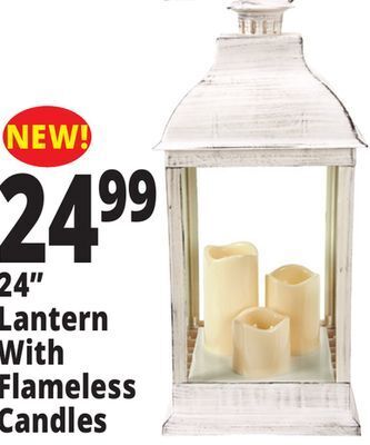 Ocean State Job Lot 24" lantern with flameless candles offer